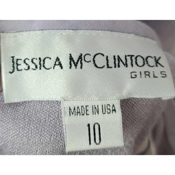 Jessica McClintock- Girl's formal Dress with Cardigan- Purple- size 10 - Picture 10 of 10